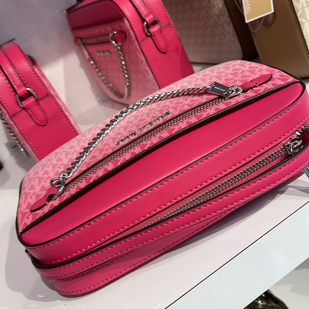 Michael Kors Jet Set Item Large Ombré EW Signature ZP Chain XBody Logo Crossbody - Picture 11 of 14